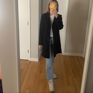 ZARA Navy Lightweight Duster Jacket